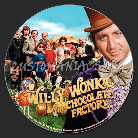 Willy Wonka & the Chocolate Factory blu-ray label