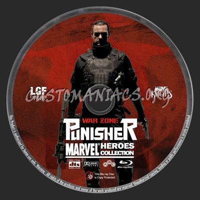 Marvel Heroes Collection: Punisher War Zone blu-ray label