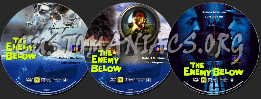 The Enemy Below dvd label