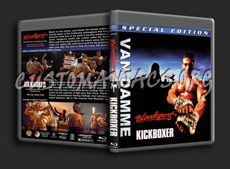 Bloodsport / Kickboxer Double Feature blu-ray cover