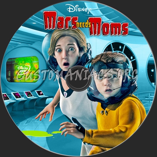 Mars Needs Moms dvd label