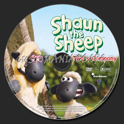 Shaun the Sheep - Two's Company dvd label