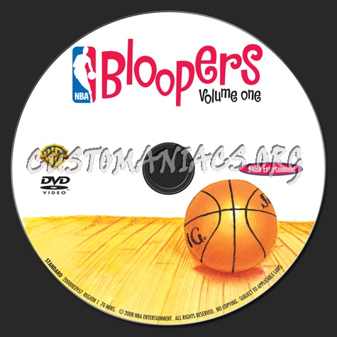 NBA Bloopers Volume 1 dvd label