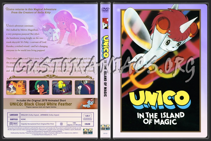 Unico in the Island of Magic dvd cover