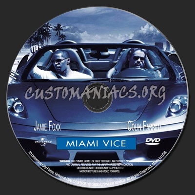 Miami Vice dvd label