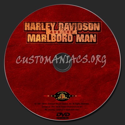 Harley Davidson and the Marlboro Man dvd label