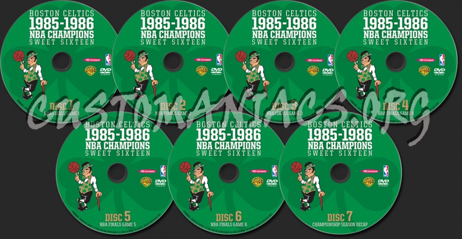 NBA Champions 1985-1986 Sweet Sixteen dvd label