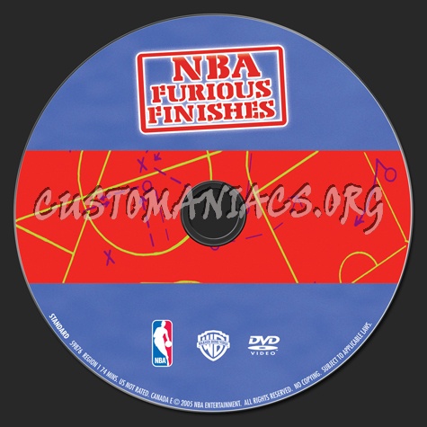 NBA Furious Finishes dvd label