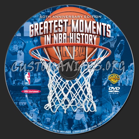 NBA Greatest Moments in NBA History dvd label