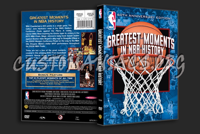 NBA Greatest Moments in NBA History dvd cover