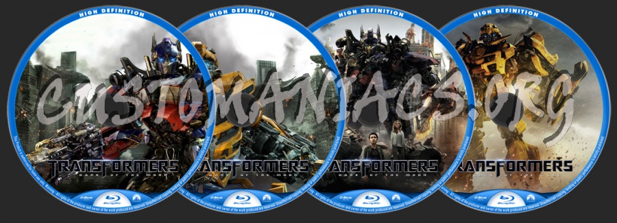 Transformers: Dark of the Moon blu-ray label