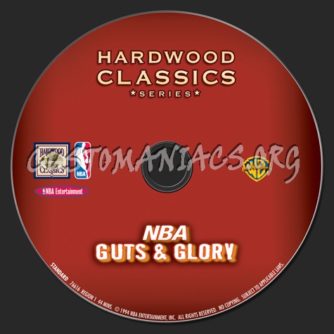 NBA Guts & Glory dvd label
