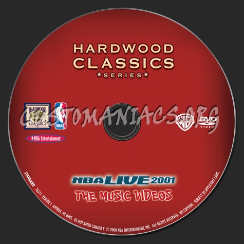 NBA Live 2001 The Music Videos dvd label