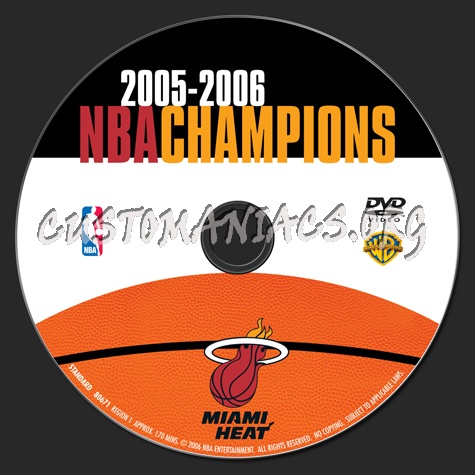 NBA Miami Heat 2005-2006 NBA Champions dvd label