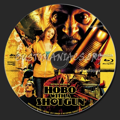 Hobo with a Shotgun blu-ray label