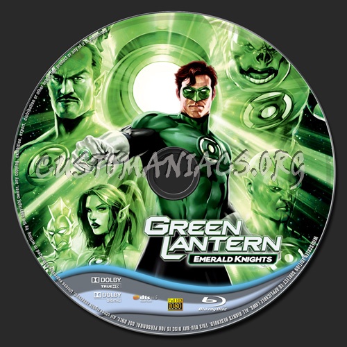 Green Lantern - Emerald Knights blu-ray label