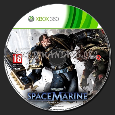 Warhammer 40,000 Space Marine dvd label