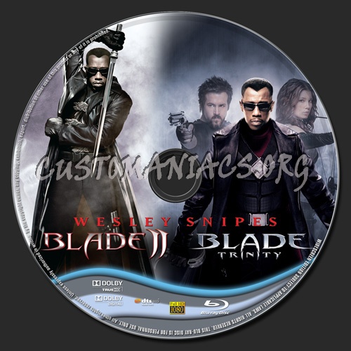 Blade 2 - Blade Trinity blu-ray label