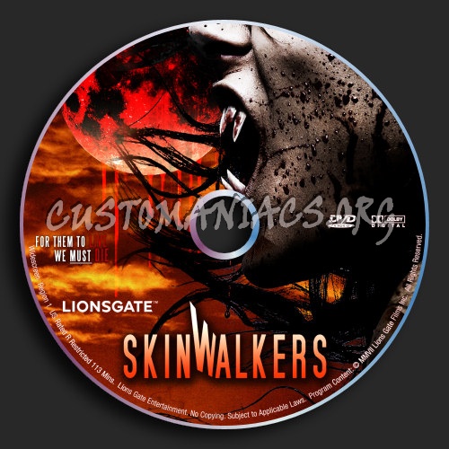 Skinwalkers dvd label