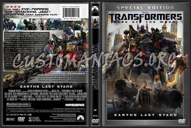 Transformers: Dark of the Moon dvd cover