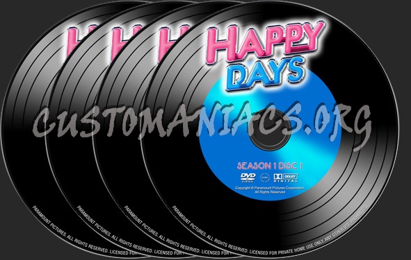 Happy Days Season 1 dvd label