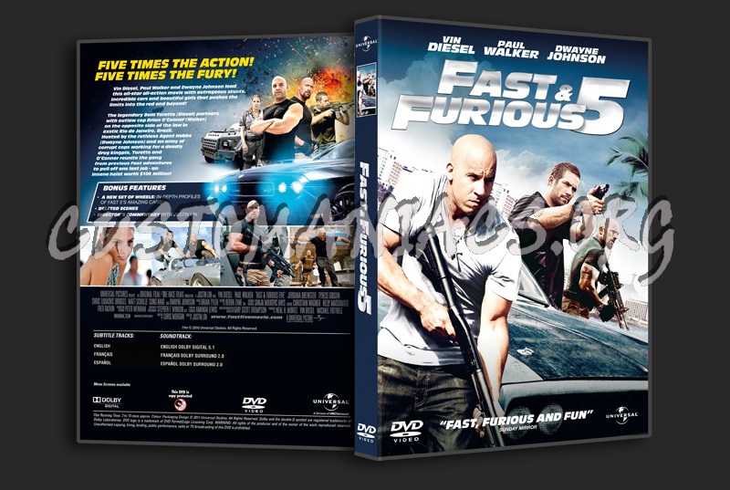 Fast & Furious 5 aka Fast 5 dvd cover