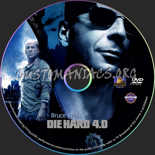 Die Hard 4.0 dvd label