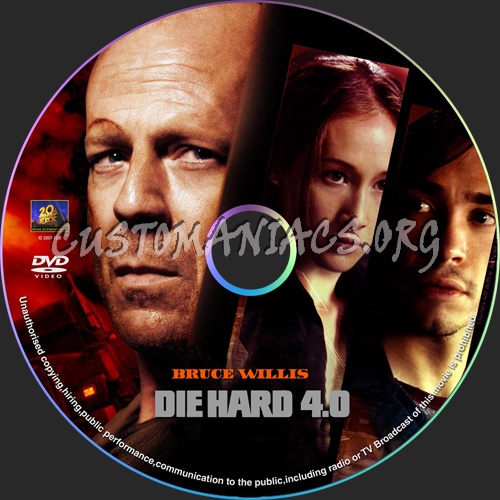 Die Hard 4.0 dvd label