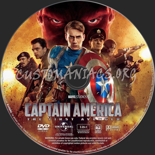 Captain America: The First Avenger dvd label