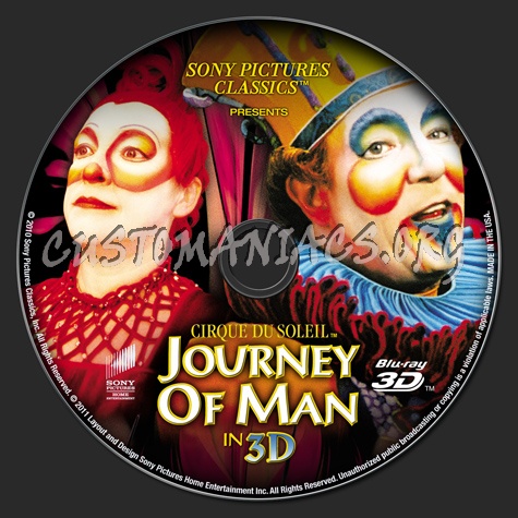 Cirque Du Soleil - Journey Of Man 3D blu-ray label