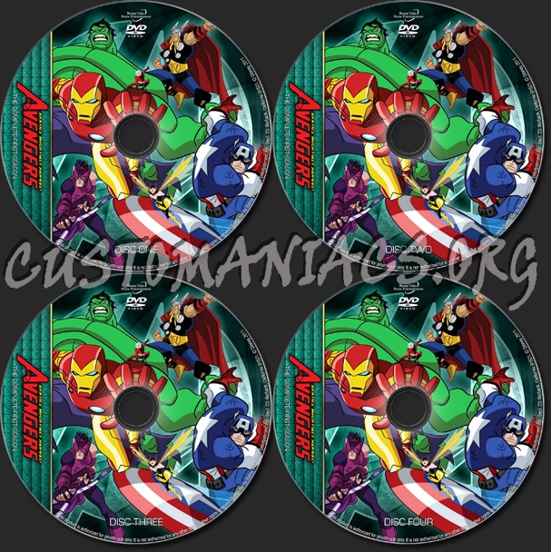 Avengers: Earth's Mightiest Heroes - TV Collection dvd label