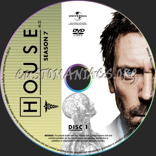 House : Season 7 dvd label