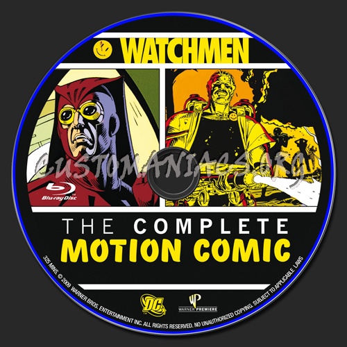 Watchmen The Complete Motion Comic blu-ray label