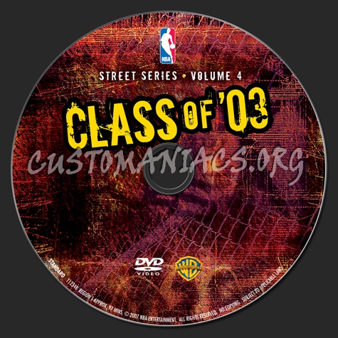 NBA Street Series Volume 4 Class of 03 dvd label
