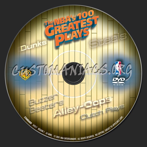 NBA The NBA's 100 Greatest Plays dvd label