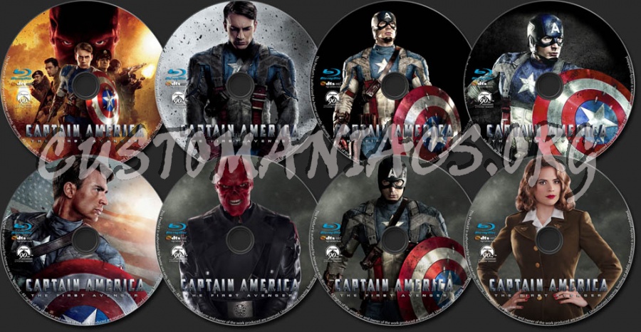 Captain America The First Avenger blu-ray label