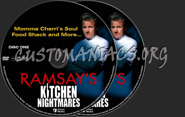 Ramsay's Kitchen Nightmares Momma Cherri's Soul Food Shack and More... dvd label