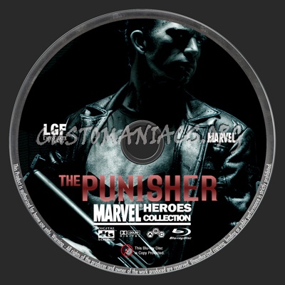 Marvel Heroes Collection: The Punisher blu-ray label