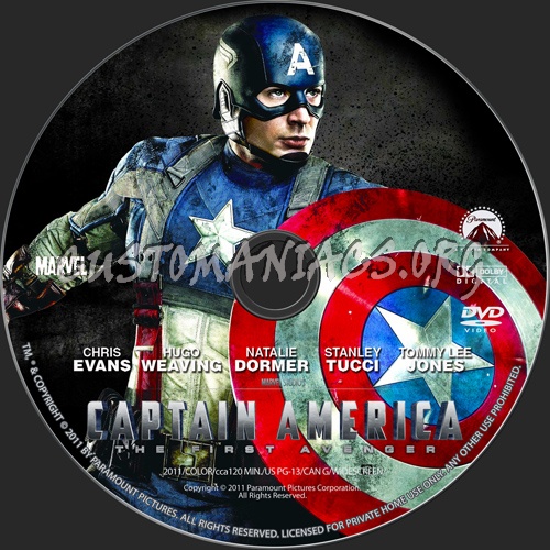 Captain America: The First Avenger dvd label