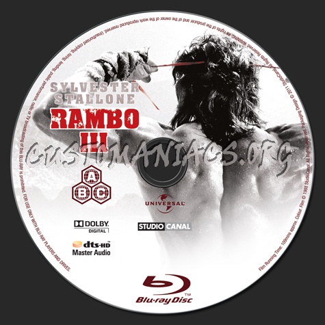 Rambo 3 blu-ray label