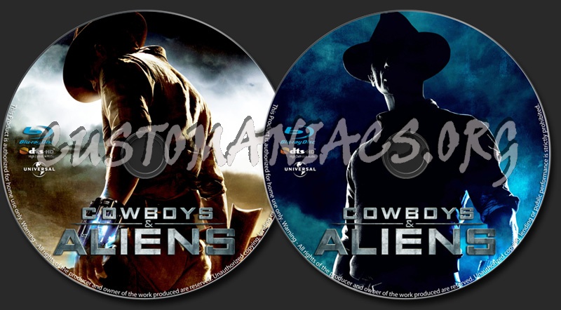 Cowboys & Aliens blu-ray label