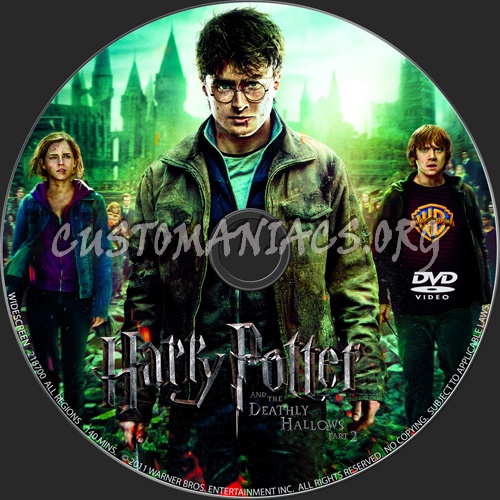 Harry Potter And The Deathly Hallows Part 2 dvd label