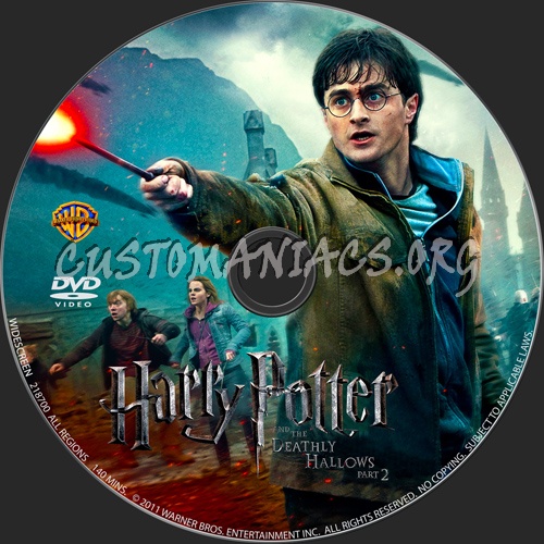 Harry Potter And The Deathly Hallows Part 2 dvd label