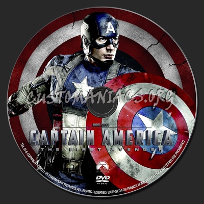 Captain America:The First Avenger dvd label