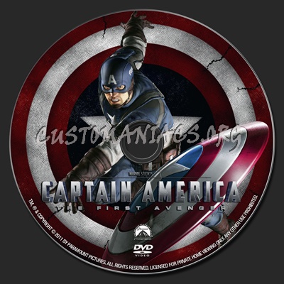 Captain America:The First Avenger dvd label