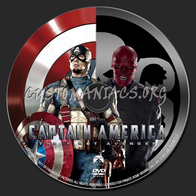 Captain America:The First Avenger dvd label