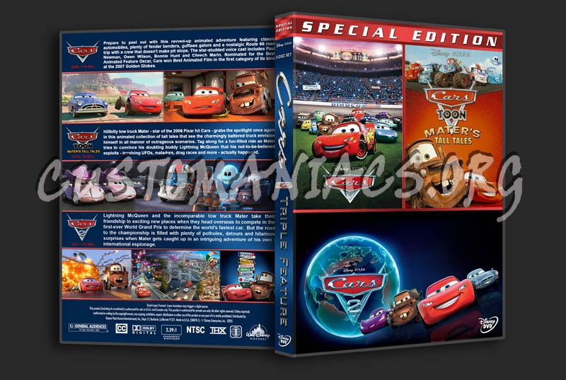 Cars Triple Feature dvd cover