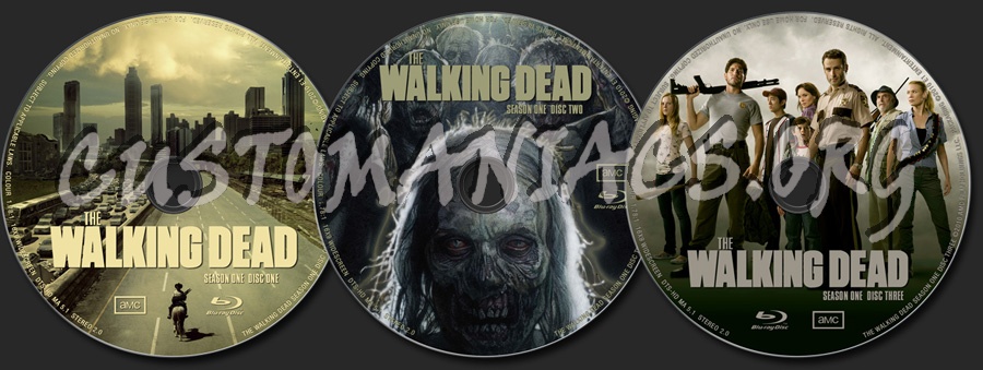 The Walking Dead Season 1 blu-ray label