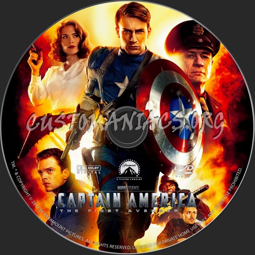 Captain America: The First Avenger dvd label