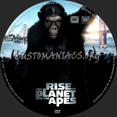 Rise of the Planet of the Apes dvd label